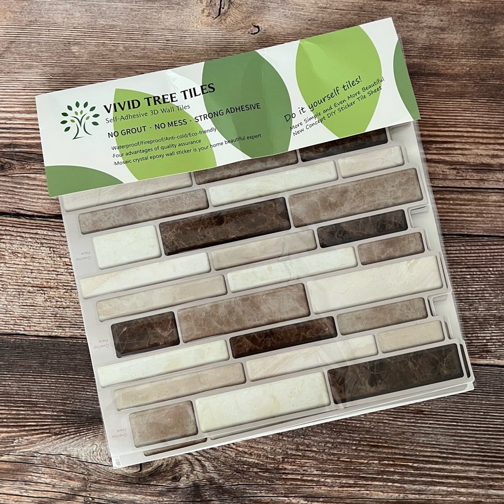 Self-Adhesive 3D Wall Tiles Brown